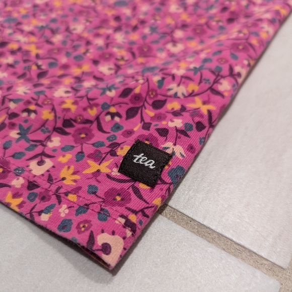 Tea Collection dress Bundle ruffle long sleeve floral 4T 4 Pink Blue - Picture 5 of 8